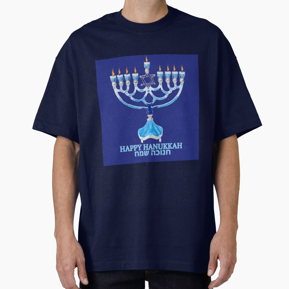 HAPPY HANUKKAH by ARFC007 - Adult & Kids T-Shirts, Sweatshirts & Hoodies apparel design preview 1