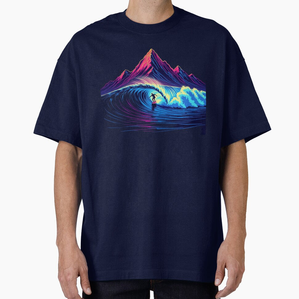 Ocean wave and mountain by JackFreestone - Adult & Kids T-Shirts, Sweatshirts & Hoodies apparel design preview 1