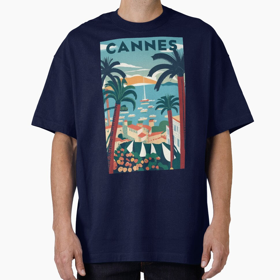 A Vintage Travel Art of Cannes France by - Adult & Kids T-Shirts, Sweatshirts & Hoodies apparel design preview 1