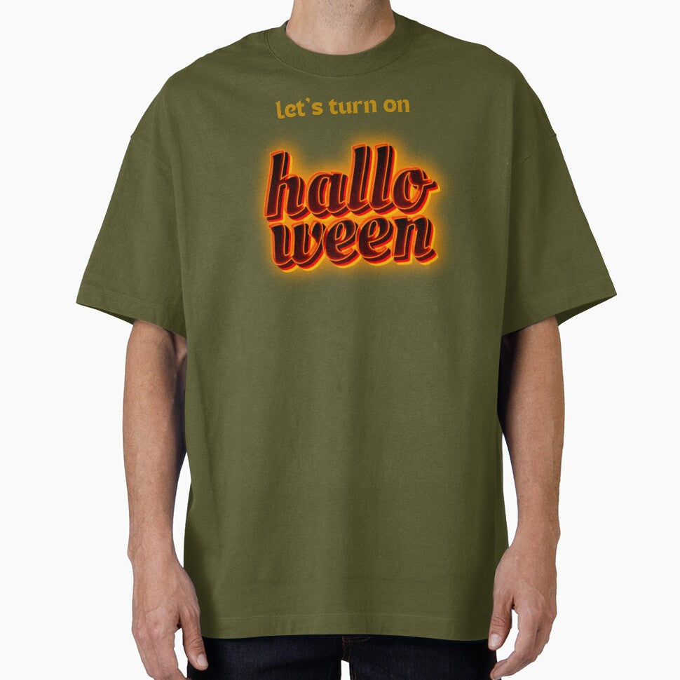 Halloween Let's turn ON by agamilion - Adult & Kids T-Shirts, Sweatshirts & Hoodies apparel design preview 1