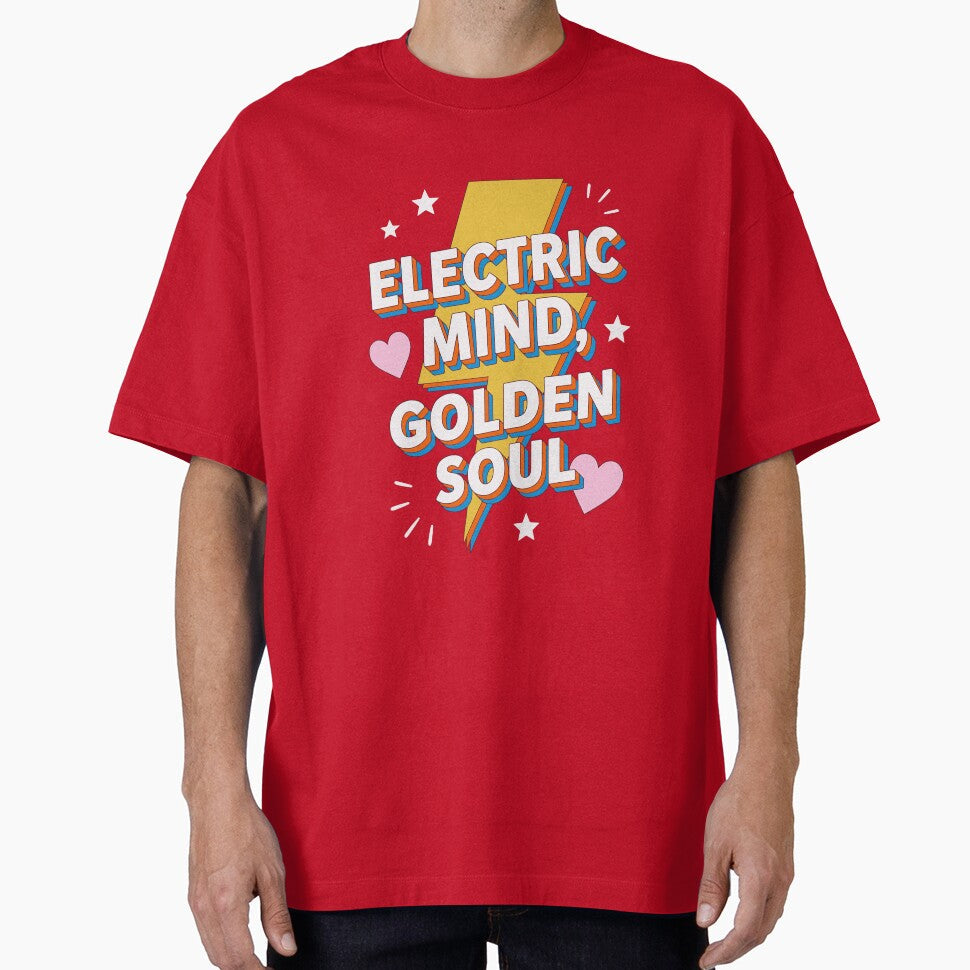 Electric Mind, Golden Soul by ArteDelCine - Adult & Kids T-Shirts, Sweatshirts & Hoodies apparel design preview 1