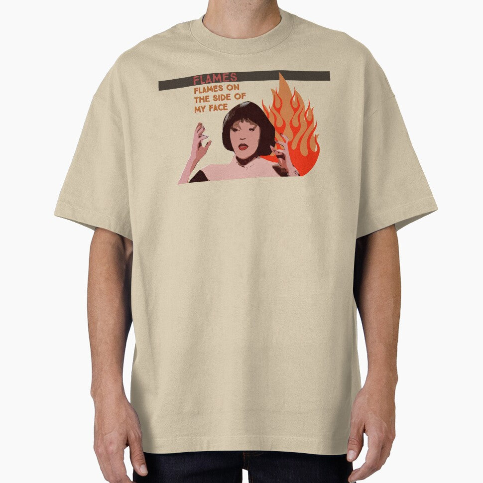 Flames. on the Side of My Face. by flickertoaflame - Adult & Kids T-Shirts, Sweatshirts & Hoodies apparel design preview 1