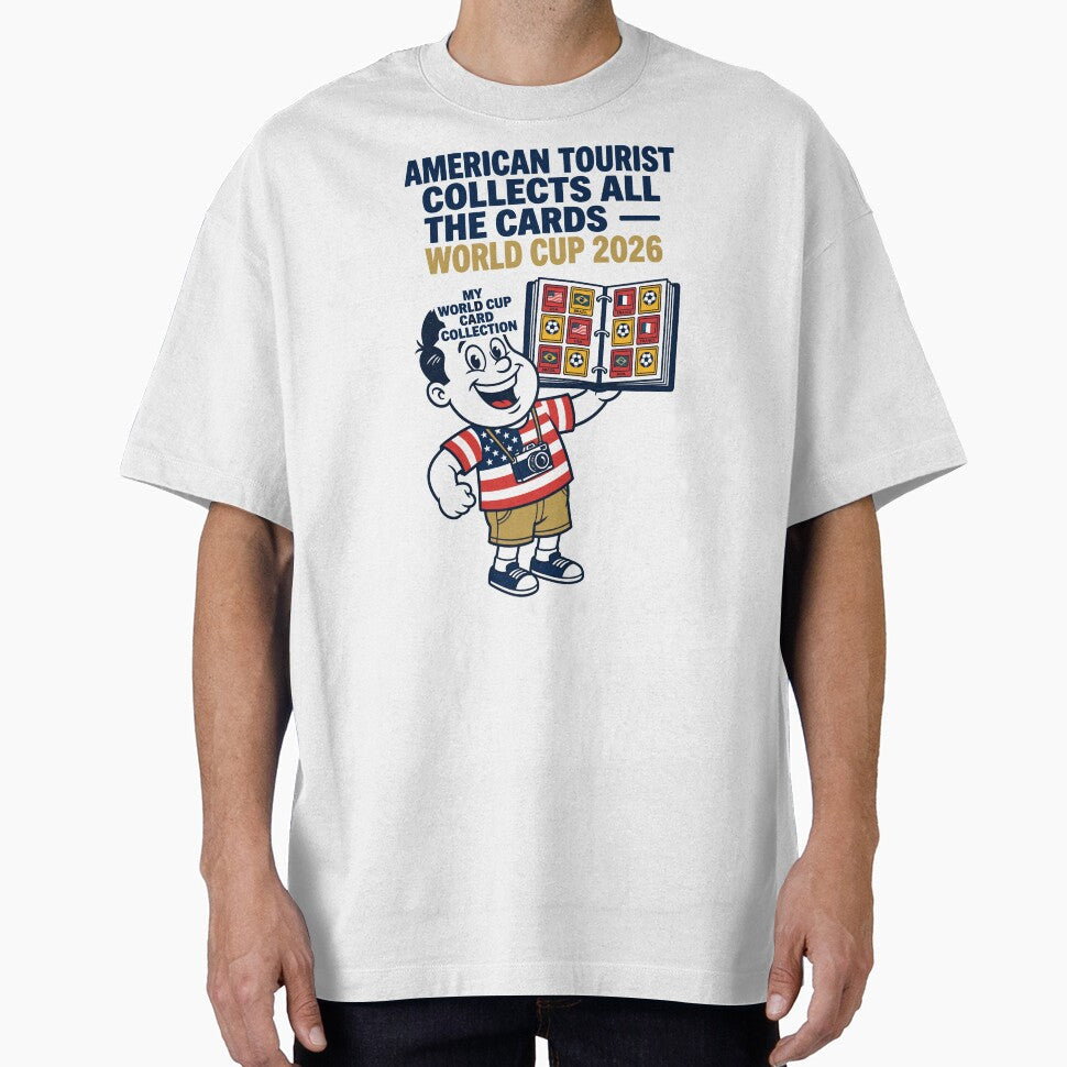 American Tourist Collects All the Cards V1 by 1RSN - Adult & Kids T-Shirts, Sweatshirts & Hoodies apparel design preview 1