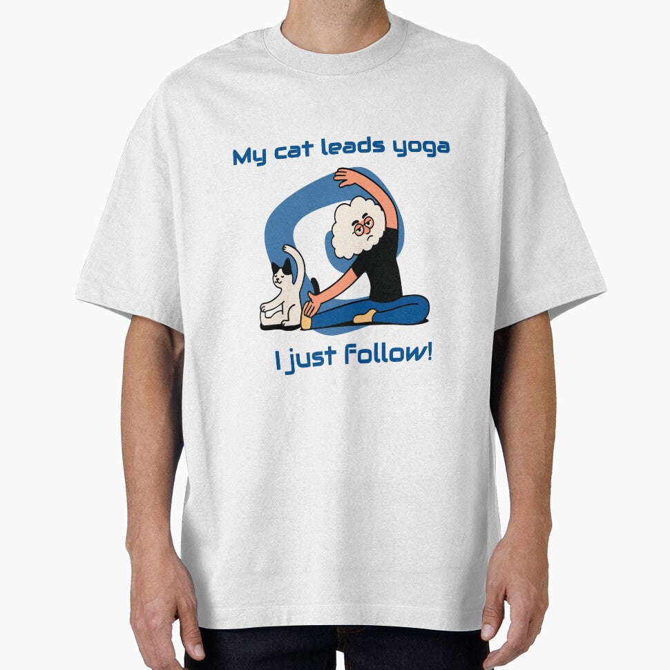 Yoga with my cat by Iwantitgetit - Adult & Kids T-Shirts, Sweatshirts & Hoodies apparel design preview 1