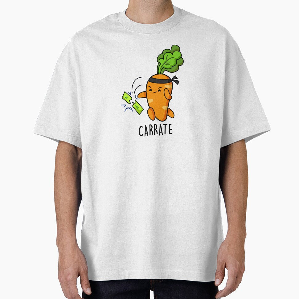 Carrate Funny Carrot Karate Puns by punnybone - Adult & Kids T-Shirts, Sweatshirts & Hoodies apparel design preview 1