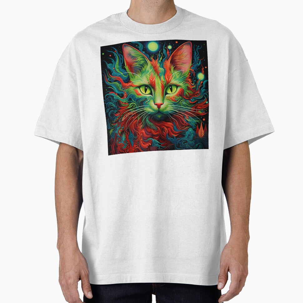 Trippy holiday cat print by dcrc - Adult & Kids T-Shirts, Sweatshirts & Hoodies apparel design preview 1