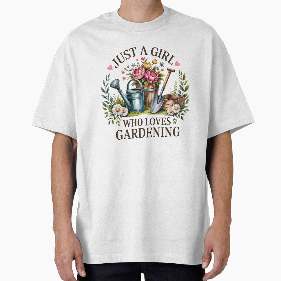Just a Girl Who Loves Gardening by chicdeboutique - Adult & Kids T-Shirts, Sweatshirts & Hoodies apparel design preview 1