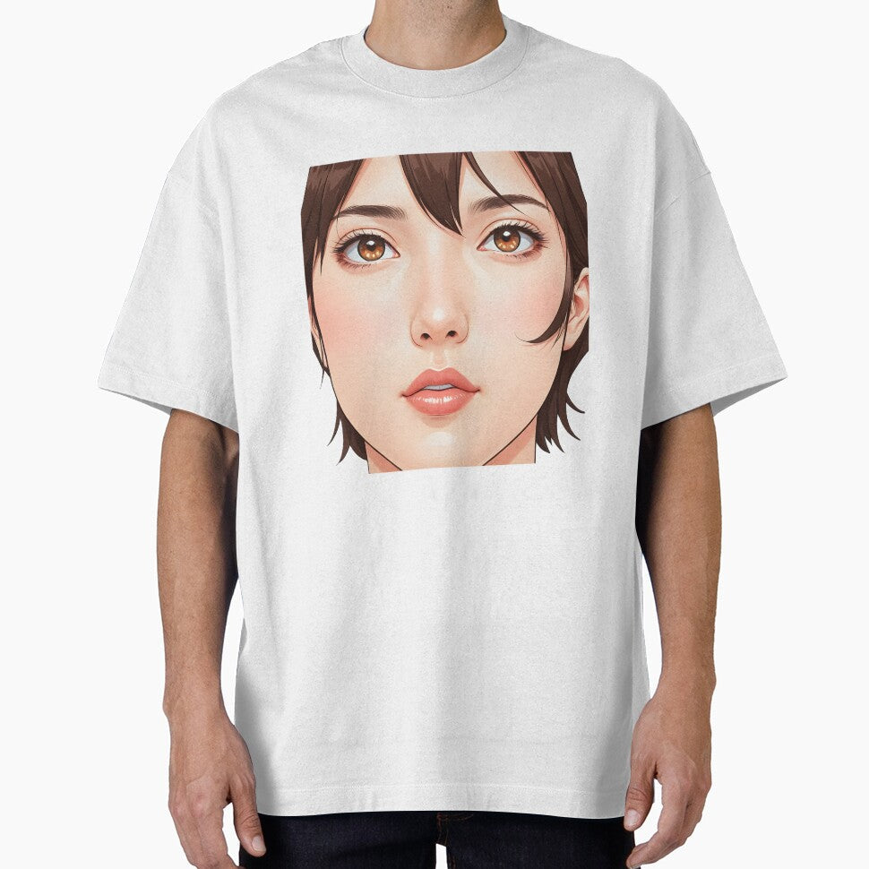 Minimal Anime Face Line Art Expressive Minimalist - Adult & Kids T-Shirts, Sweatshirts & Hoodies apparel design preview 1