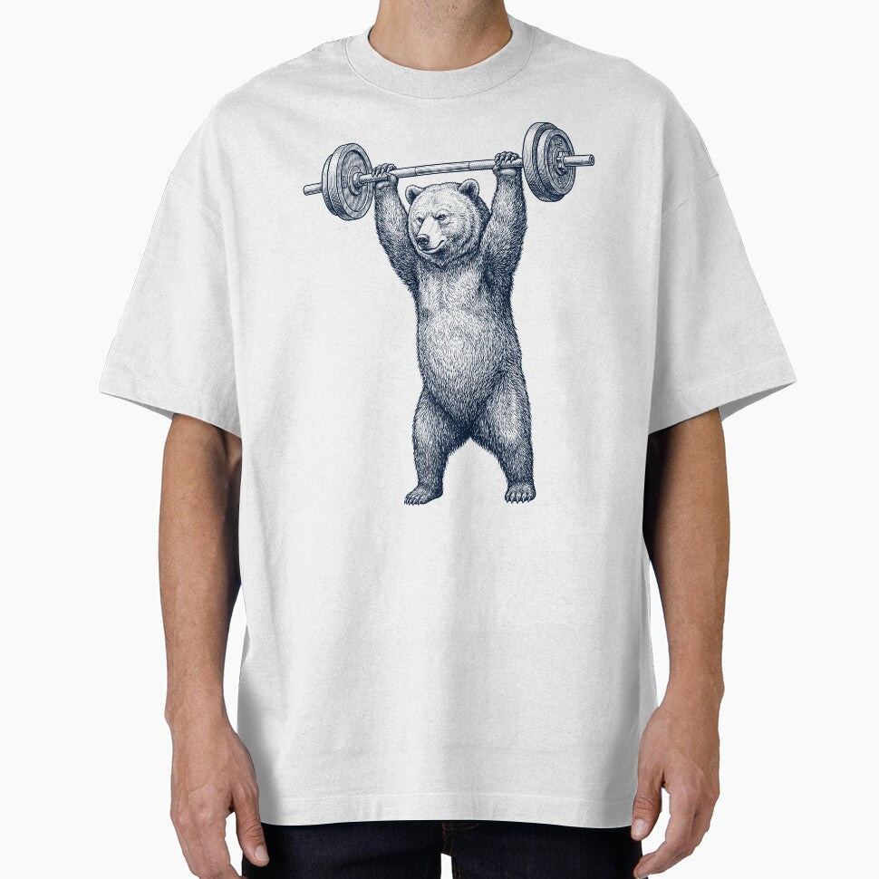 Vintage Bear Weightlifting Deadlift Gym Animal Lover - Adult & Kids T-Shirts, Sweatshirts & Hoodies apparel design preview 1