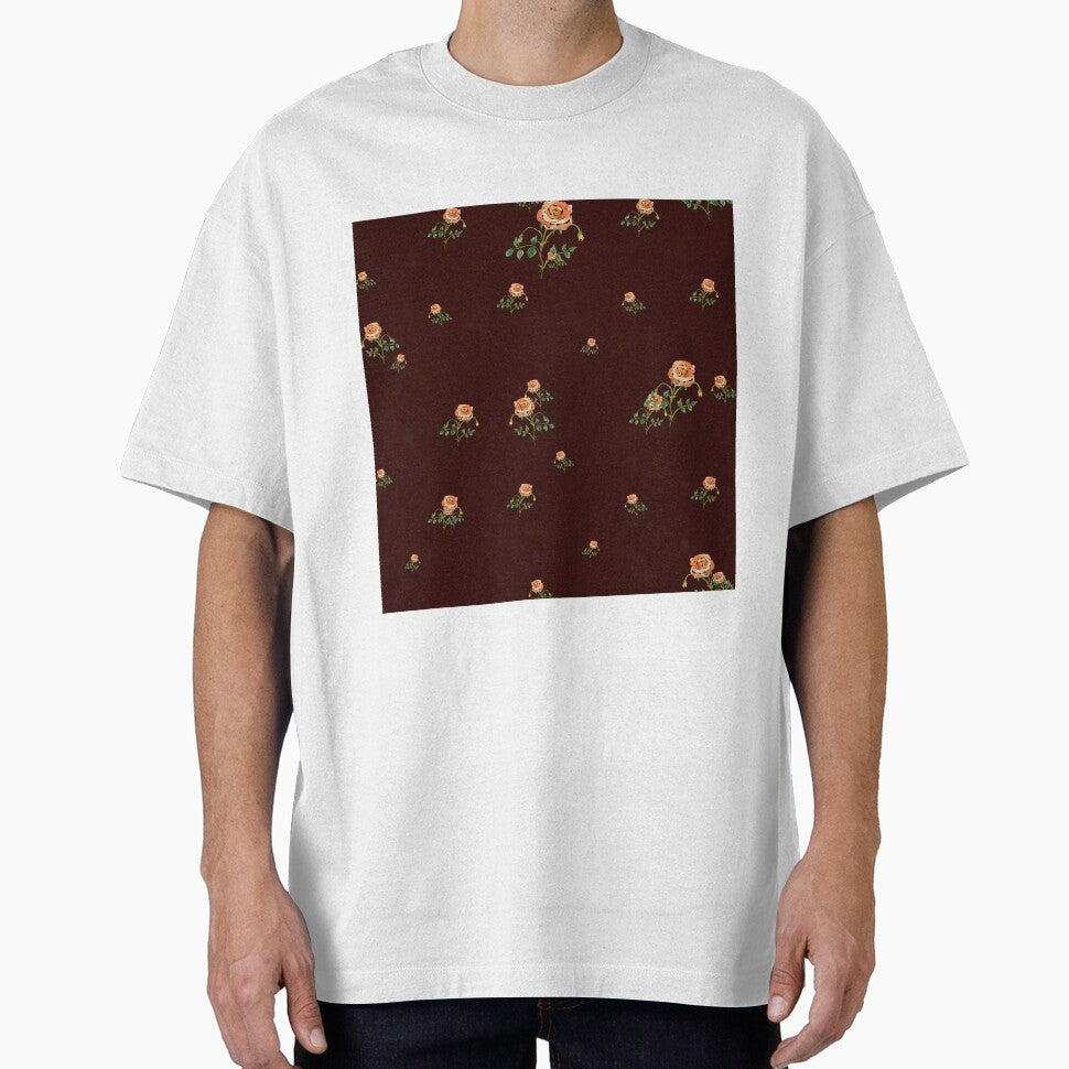 Rose flower ornate cute floral pattern watercolor red - Adult & Kids T-Shirts, Sweatshirts & Hoodies apparel design preview 1