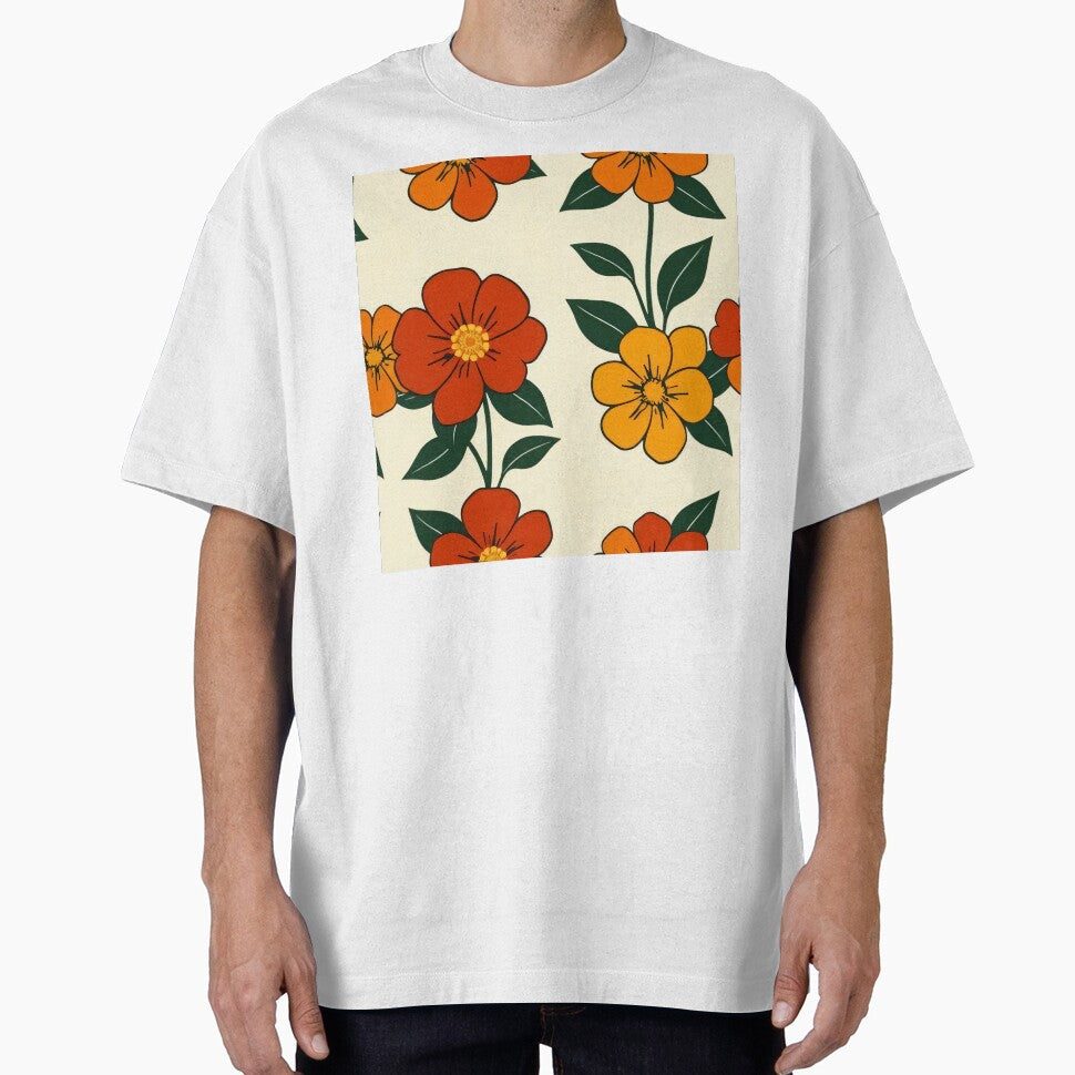 Retro Floral Bliss Vintage-Inspired Flower Pattern by - Adult & Kids T-Shirts, Sweatshirts & Hoodies apparel design preview 1
