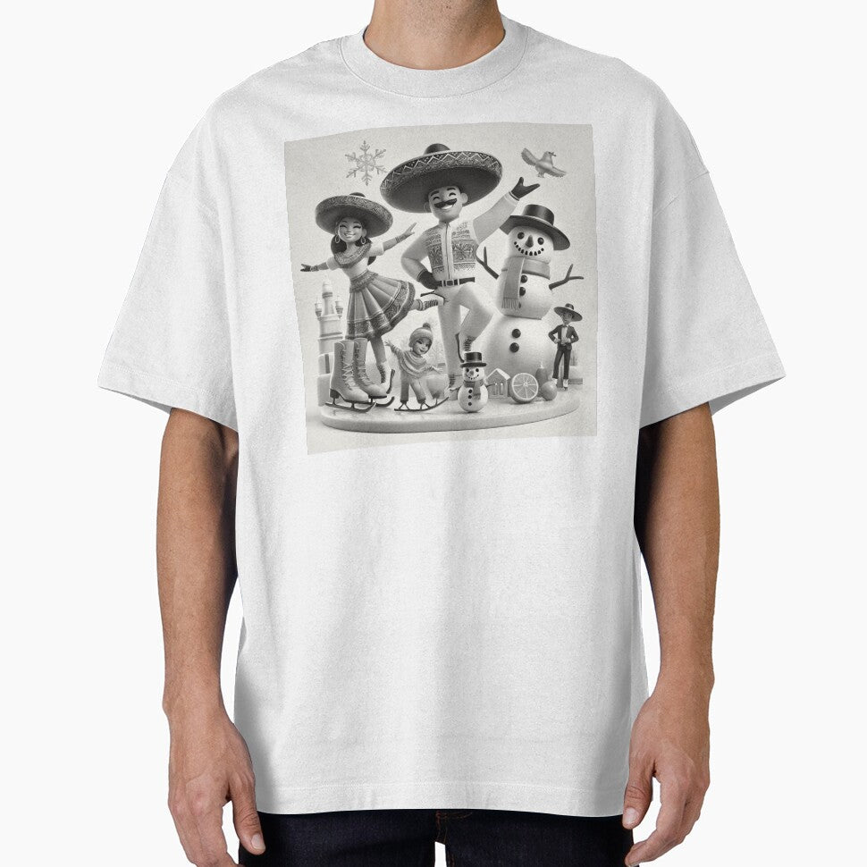 Snowman Fiesta: A Mexican Winter Wonderland by - Adult & Kids T-Shirts, Sweatshirts & Hoodies apparel design preview 1