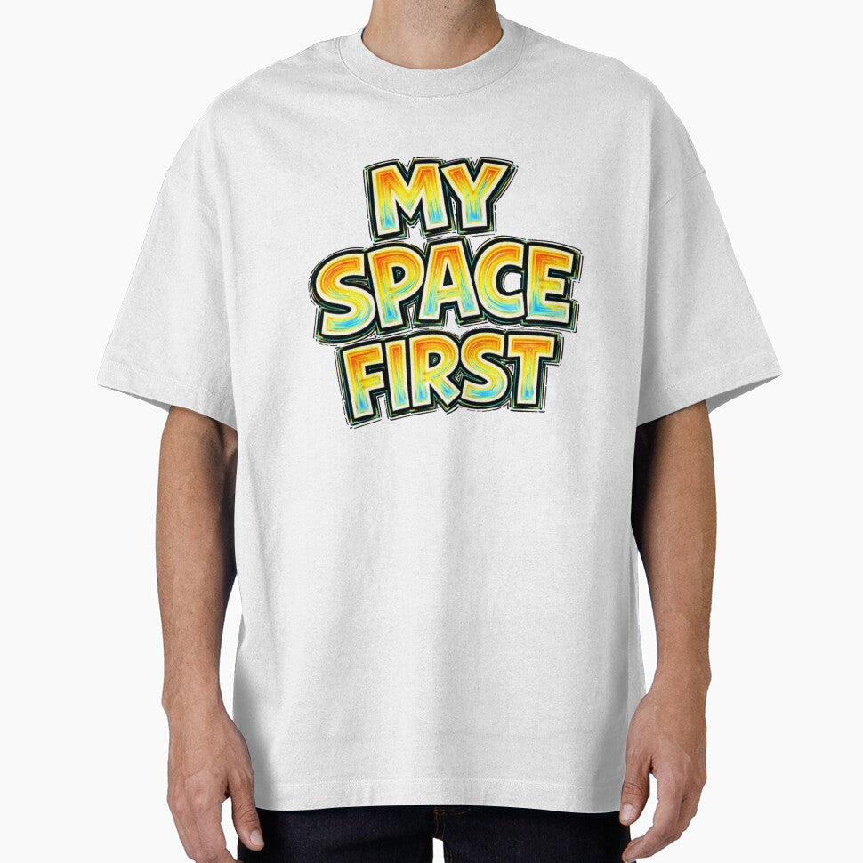 MY SPACE FIRST hand drawn childlike typography by Mac - Adult & Kids T-Shirts, Sweatshirts & Hoodies apparel design preview 1