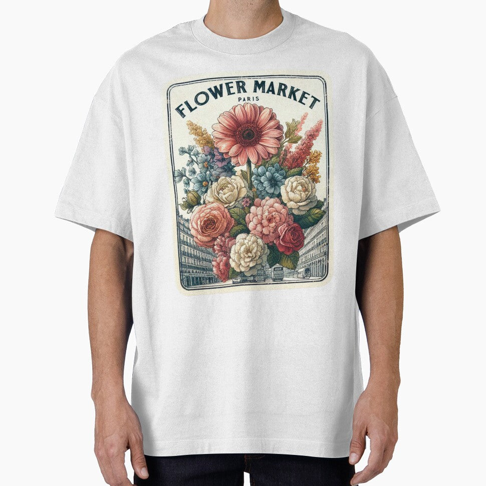 Flower Market Paris by vectcd - Adult & Kids T-Shirts, Sweatshirts & Hoodies apparel design preview 1
