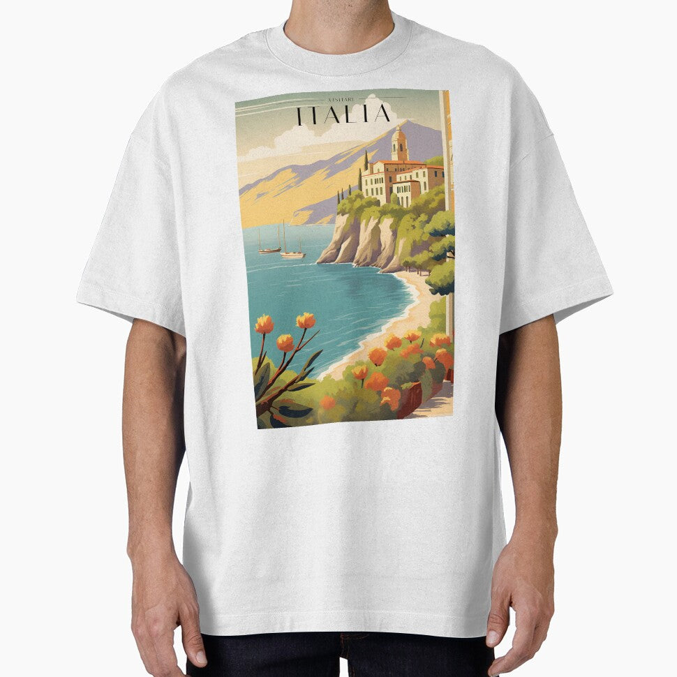 Retro Italy Travel Poster by deep-breath - Adult & Kids T-Shirts, Sweatshirts & Hoodies apparel design preview 1