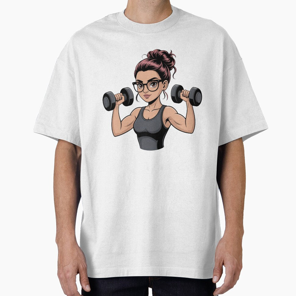 Fitness Girl Lifting Weights by QuiteOrbit - Adult & Kids T-Shirts, Sweatshirts & Hoodies apparel design preview 1