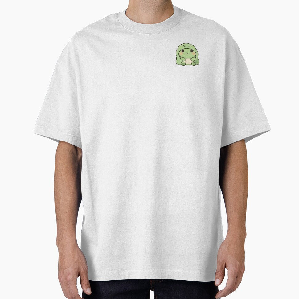 Cute Frog Under Blanket Kawaii Sticker by AkriDesigns - Adult & Kids T-Shirts, Sweatshirts & Hoodies apparel design preview 1