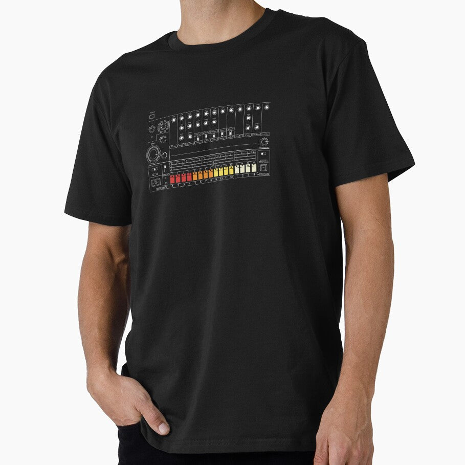808 Vintage Drum Machine for Electronic Musician by - Adult & Kids T-Shirts, Sweatshirts & Hoodies apparel design preview 1
