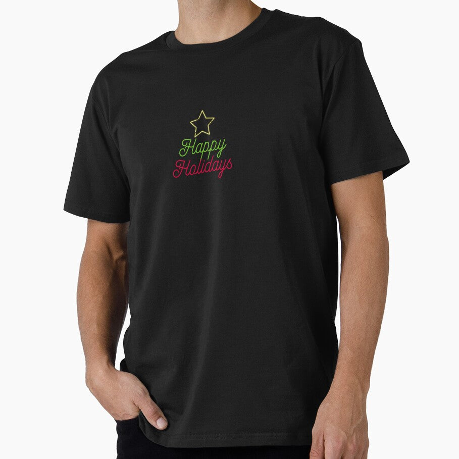 Happy Holidays with Neon Star by TheCraftyMummy - Adult & Kids T-Shirts, Sweatshirts & Hoodies apparel design preview 1