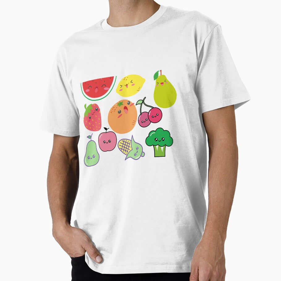 Kawaii Stickers fruits by PIKABOOO - Adult & Kids T-Shirts, Sweatshirts & Hoodies apparel design preview 1