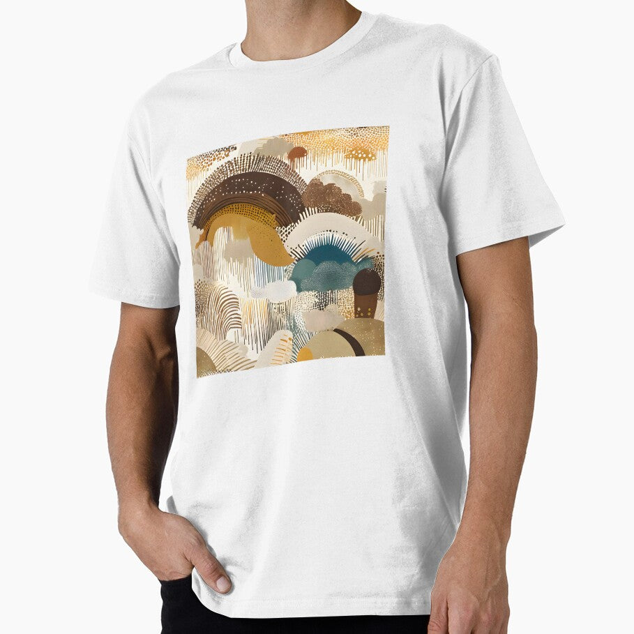 Warm Earthy Retro Rainbows by Dream Garden - Adult & Kids T-Shirts, Sweatshirts & Hoodies apparel design preview 1