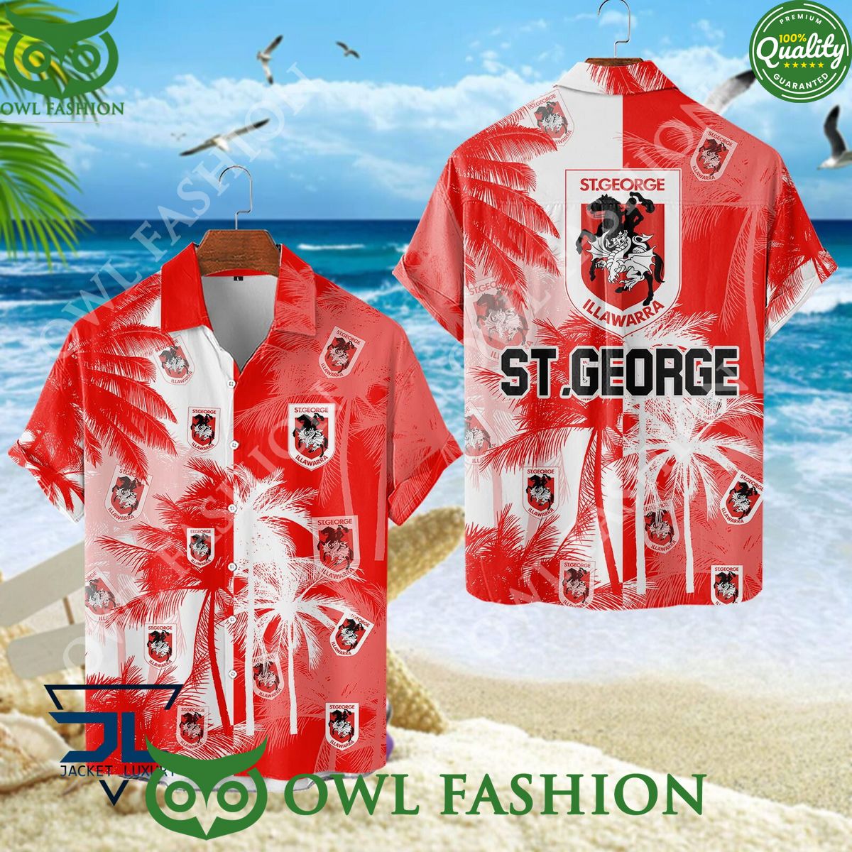 St. George Illawarra Dragons NRL Australasia Football - Adult & Kids T-Shirts, Sweatshirts & Hoodies apparel design preview 1