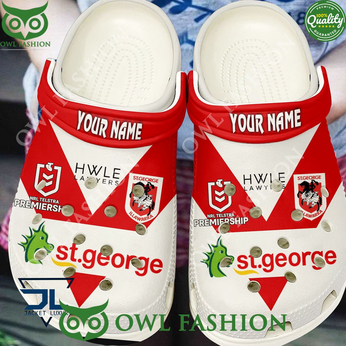 St. George Illawarra Dragons Personalized NRL Croc - Adult & Kids T-Shirts, Sweatshirts & Hoodies apparel design preview 1
