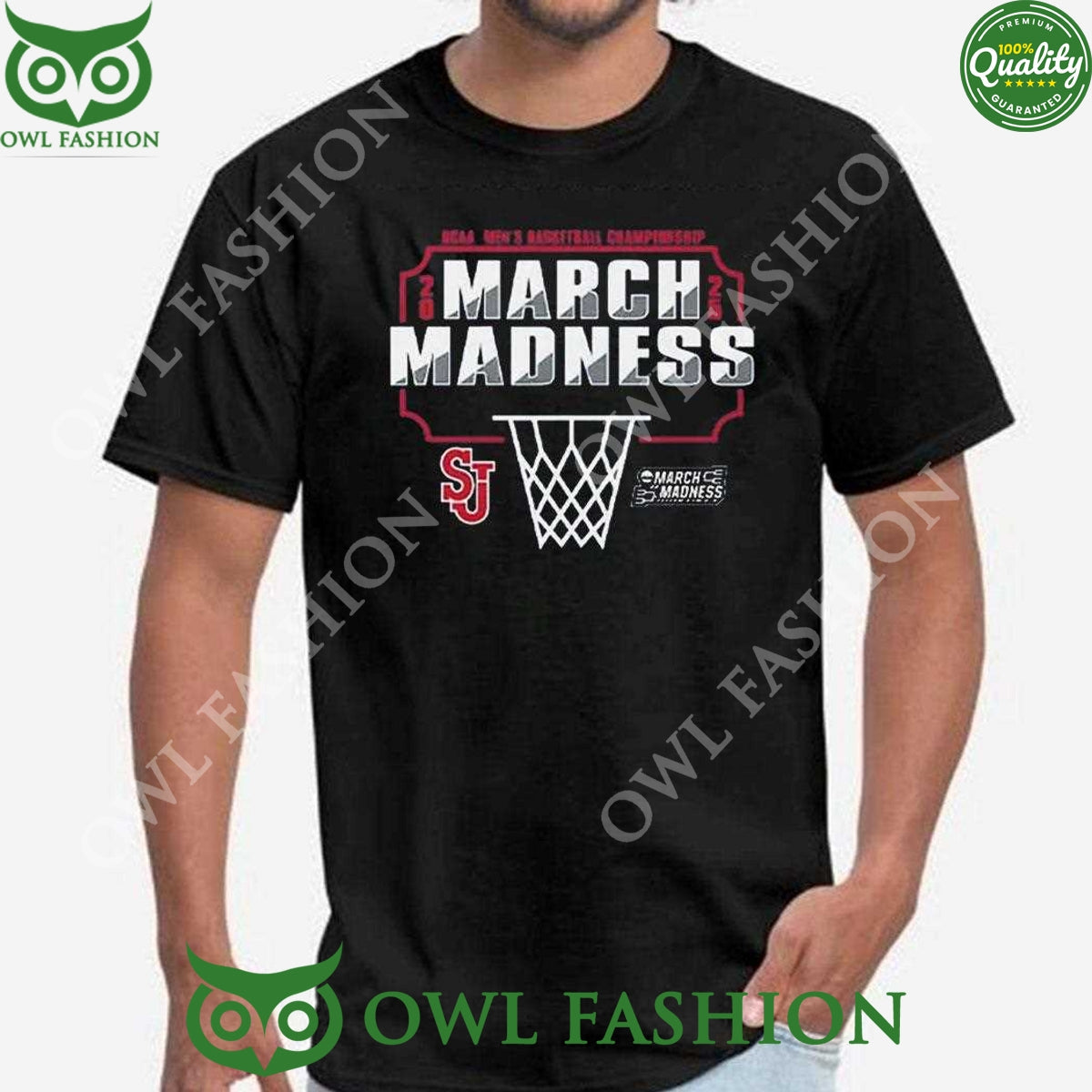 St Johns Red Storm March Madness 2025 Black - Adult & Kids T-Shirts, Sweatshirts & Hoodies apparel design preview 1