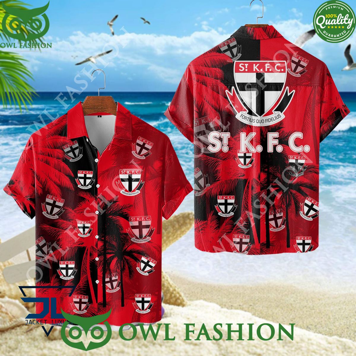 St Kilda Football Club AFL Australian Hawaiian and - Adult & Kids T-Shirts, Sweatshirts & Hoodies apparel design preview 1