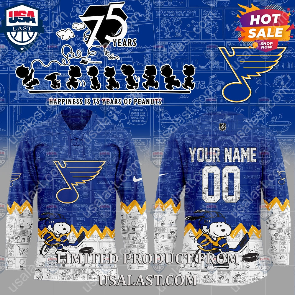 St. Louis Blues NHL Happiness Is 75th Anniversary of - Adult & Kids T-Shirts, Sweatshirts & Hoodies apparel design preview 1