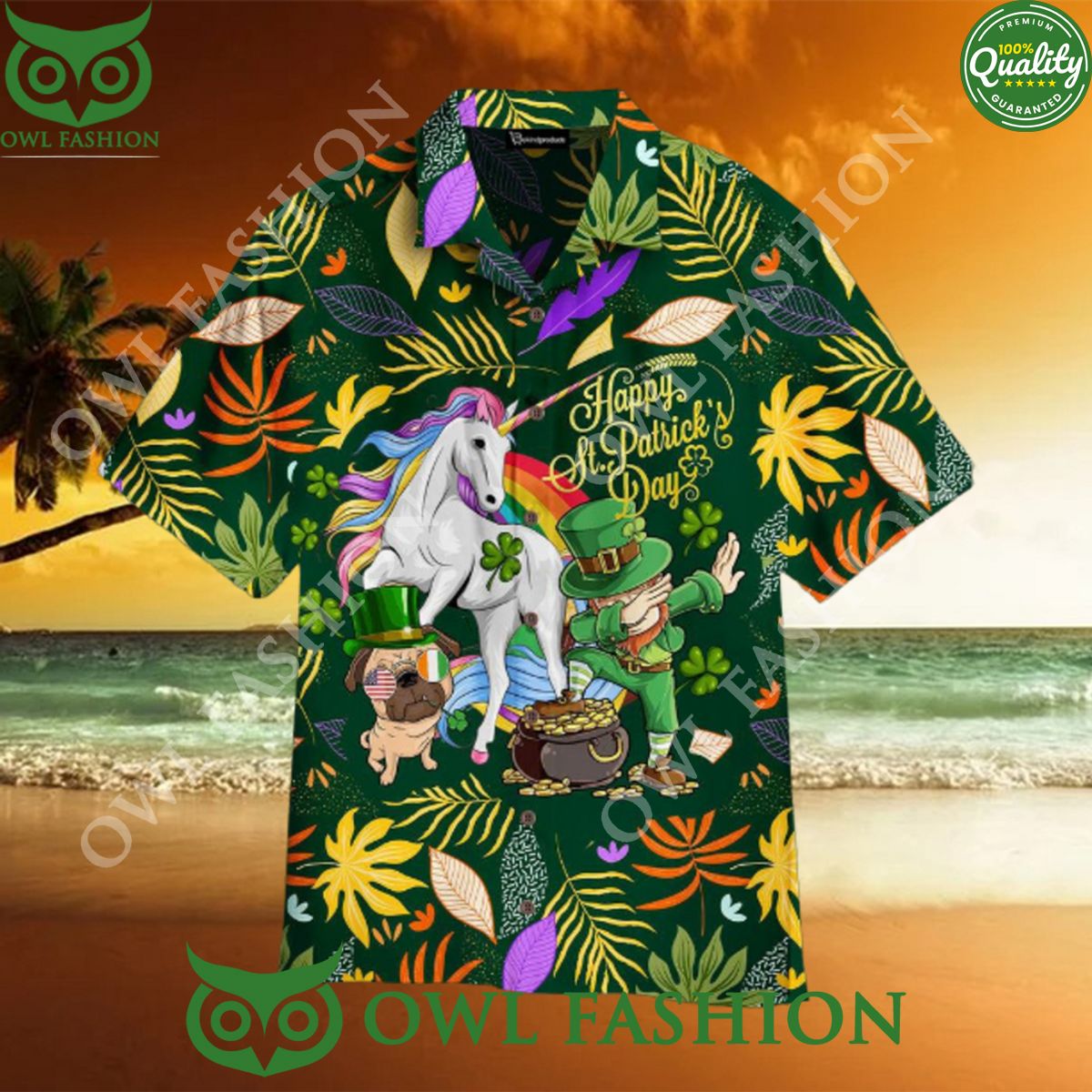 St. Patrick day Holiday Hawaiian Luau - Adult & Kids T-Shirts, Sweatshirts & Hoodies apparel design preview 1