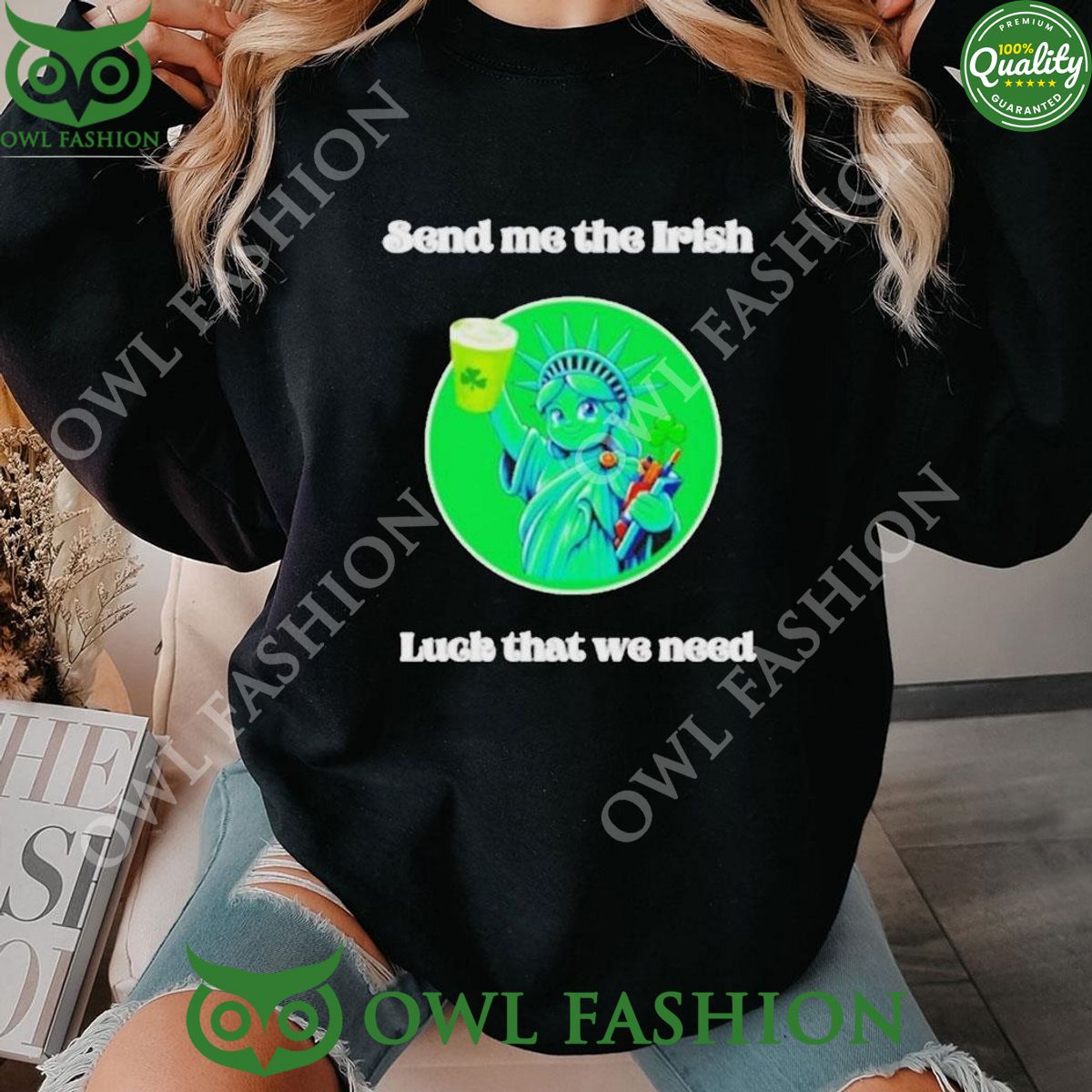 St Patricks Day Themed Trump 2024 - Adult & Kids T-Shirts, Sweatshirts & Hoodies apparel design preview 1