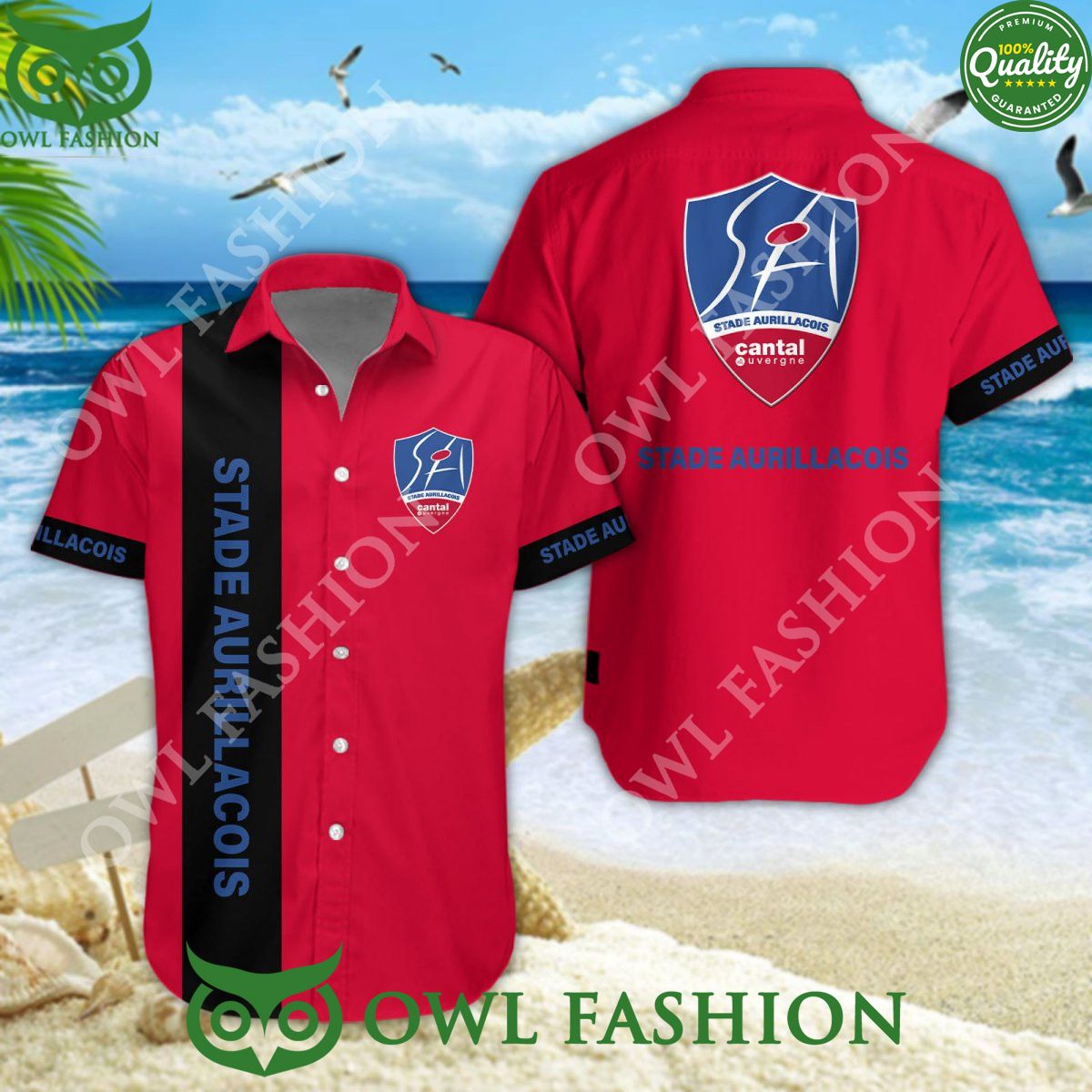 Stade Aurillacois Cantal Auvergne French Rugby Top 14 - Adult & Kids T-Shirts, Sweatshirts & Hoodies apparel design preview 1
