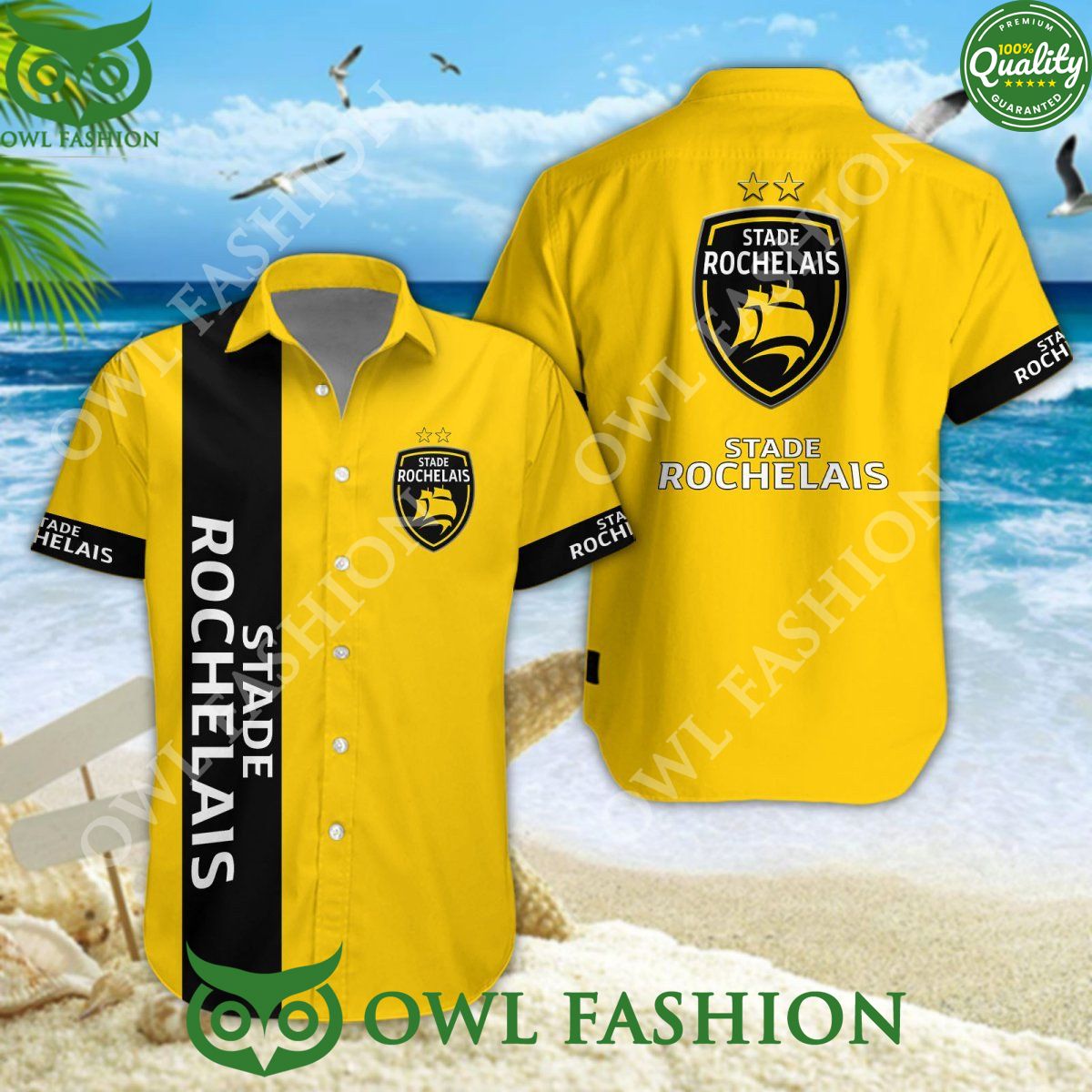Stade Rochelais Top 14 Rugby France Union Team - Adult & Kids T-Shirts, Sweatshirts & Hoodies apparel design preview 1