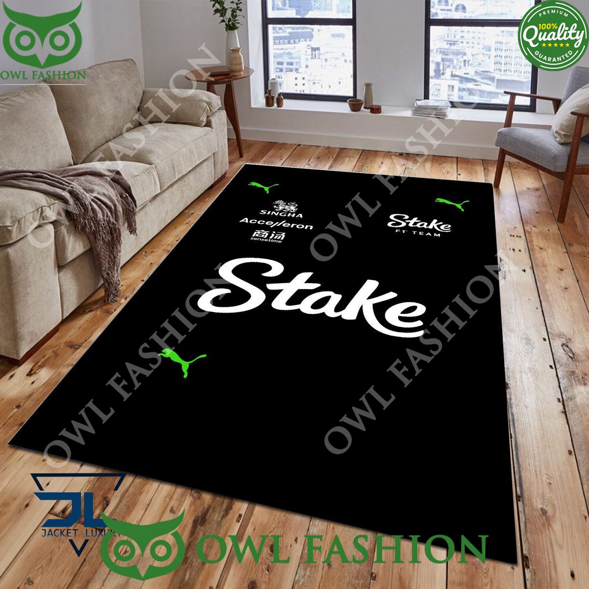 Stake F1 Team Kick Sauber Rug Carpet Living Room - Adult & Kids T-Shirts, Sweatshirts & Hoodies apparel design preview 1