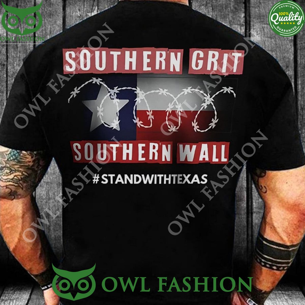 Stand With Texas Southern Grit Wall - Adult & Kids T-Shirts, Sweatshirts & Hoodies apparel design preview 1