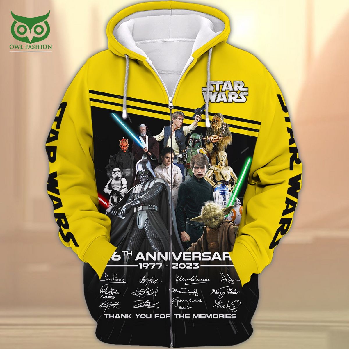 Star War 45th Anniversary 3D Zipper - Adult & Kids T-Shirts, Sweatshirts & Hoodies apparel design preview 1