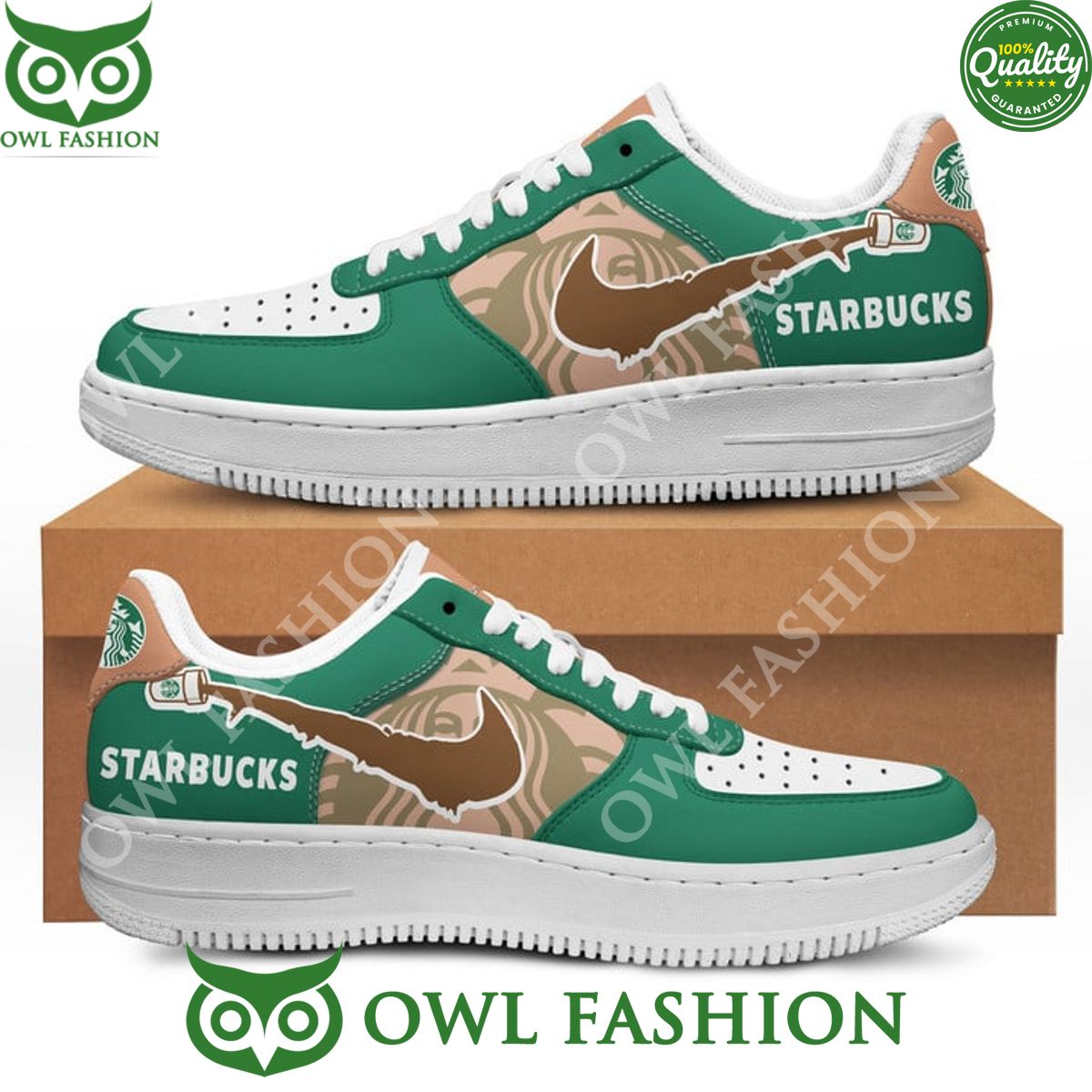 Starbucks Green Coffee Air Force shoes - Adult & Kids T-Shirts, Sweatshirts & Hoodies apparel design preview 1
