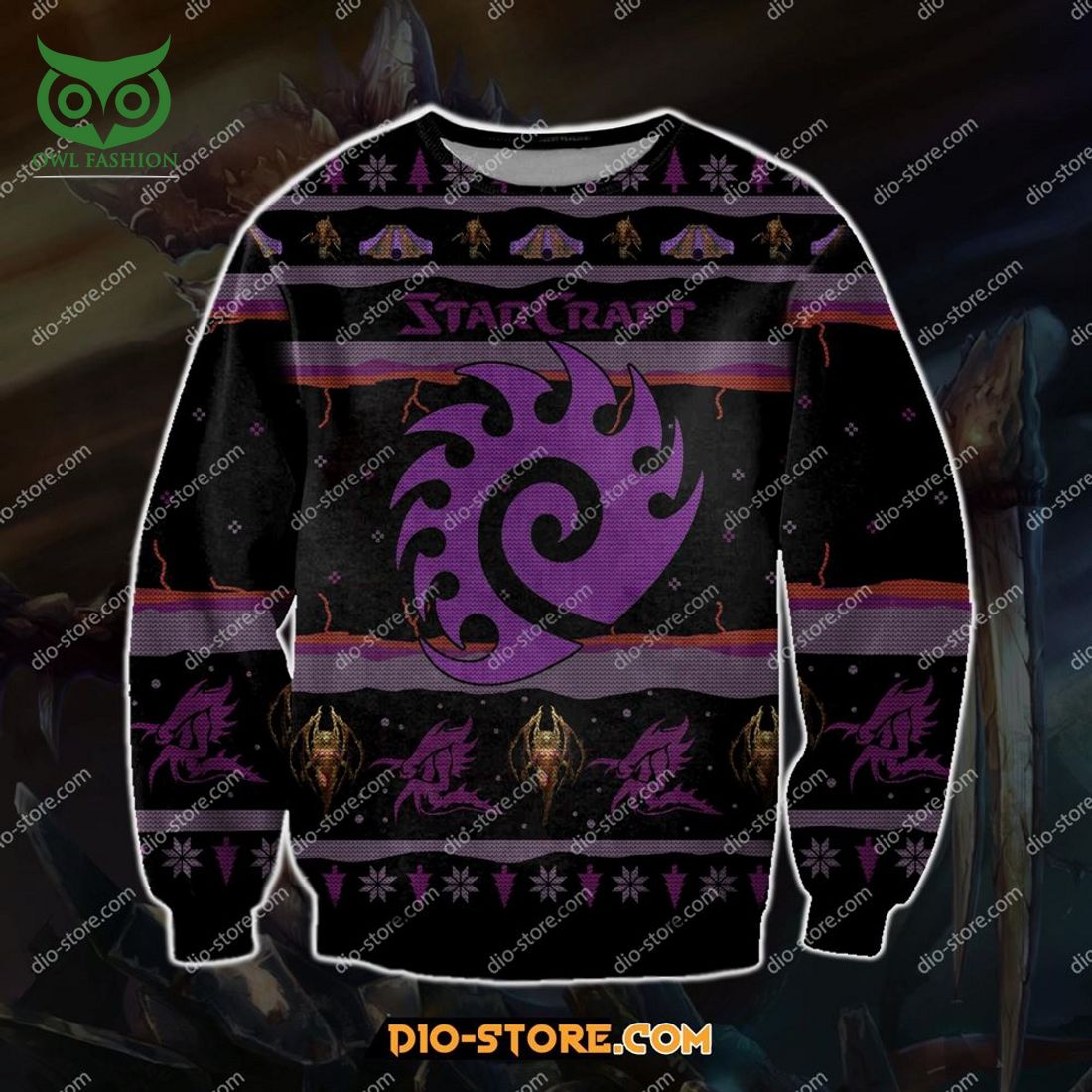 Starcraft 3d Print Knitting Pattern Ugly Sweater - Adult & Kids T-Shirts, Sweatshirts & Hoodies apparel design preview 1