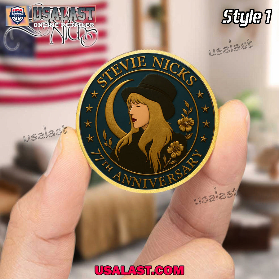 Stevie Nicks 74th Anniversary Commemorative Coin - Adult & Kids T-Shirts, Sweatshirts & Hoodies apparel design preview 1