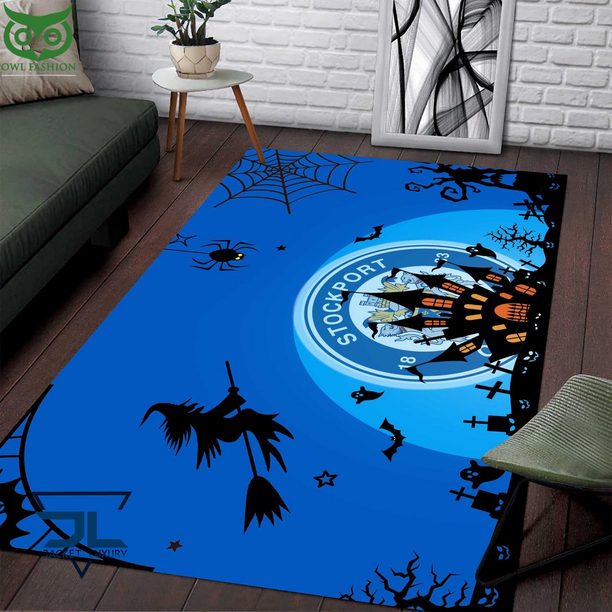 Stockport County F.C EFL Halloween Carpet Rug - Adult & Kids T-Shirts, Sweatshirts & Hoodies apparel design preview 1