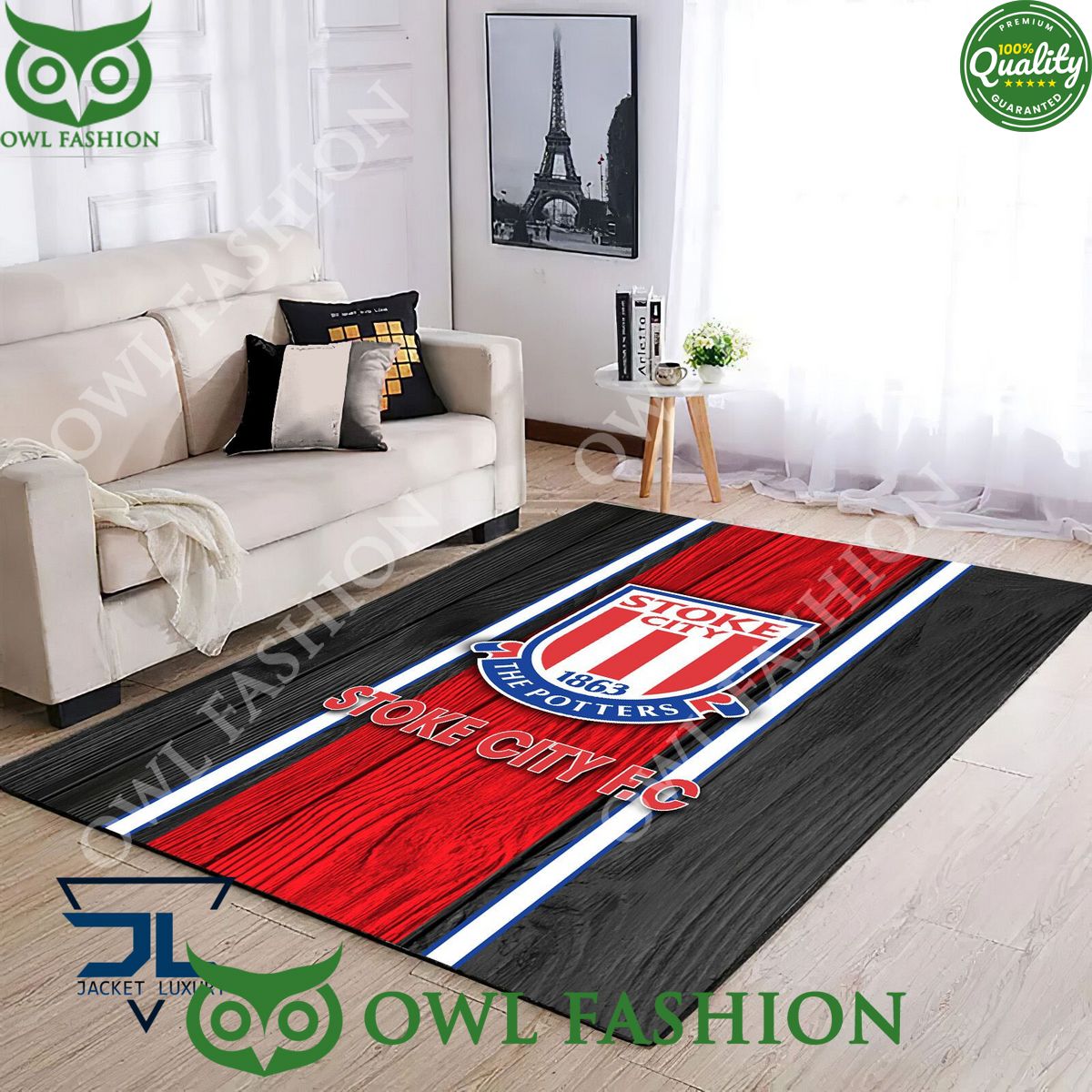 Stoke City F.C EFL Football Living room Rug Carpet - Adult & Kids T-Shirts, Sweatshirts & Hoodies apparel design preview 1