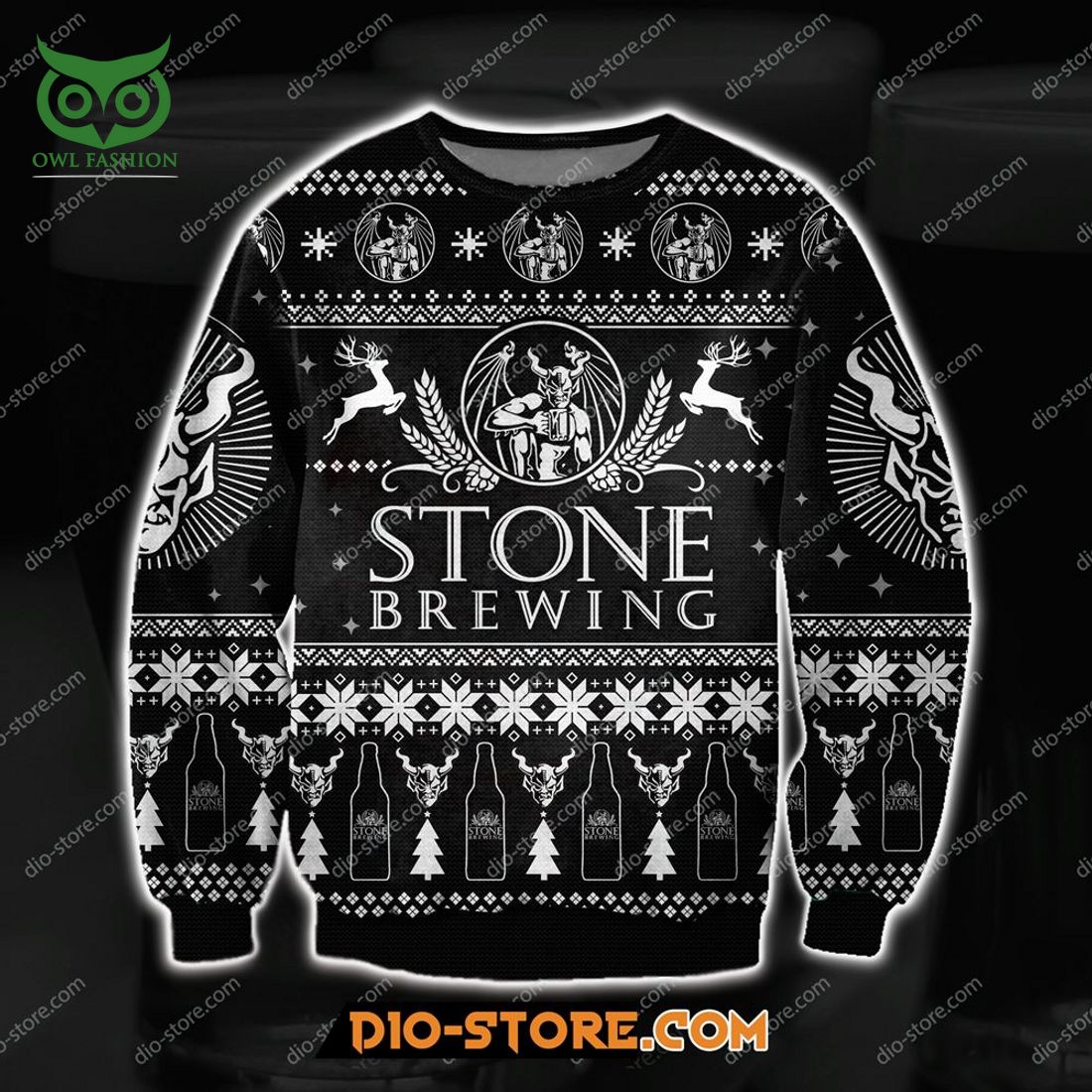 Stone Brewing 3d All Over Print Ugly Sweater - Adult & Kids T-Shirts, Sweatshirts & Hoodies apparel design preview 1