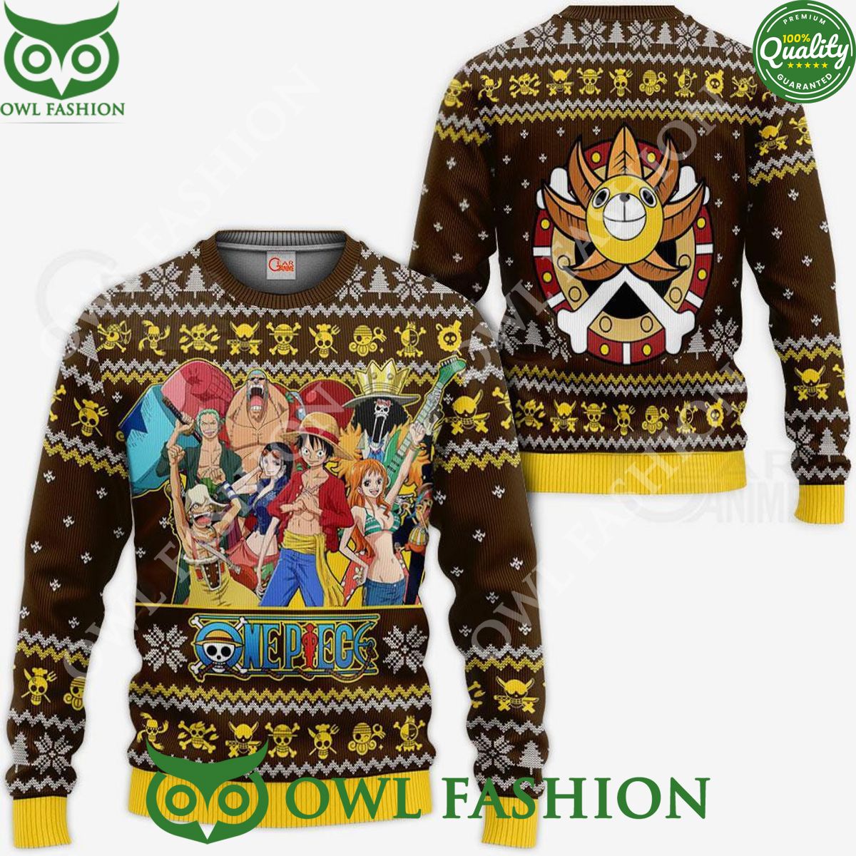 Straw Hat Pirates Ugly Christmas Sweater Xmas Gift - Adult & Kids T-Shirts, Sweatshirts & Hoodies apparel design preview 1