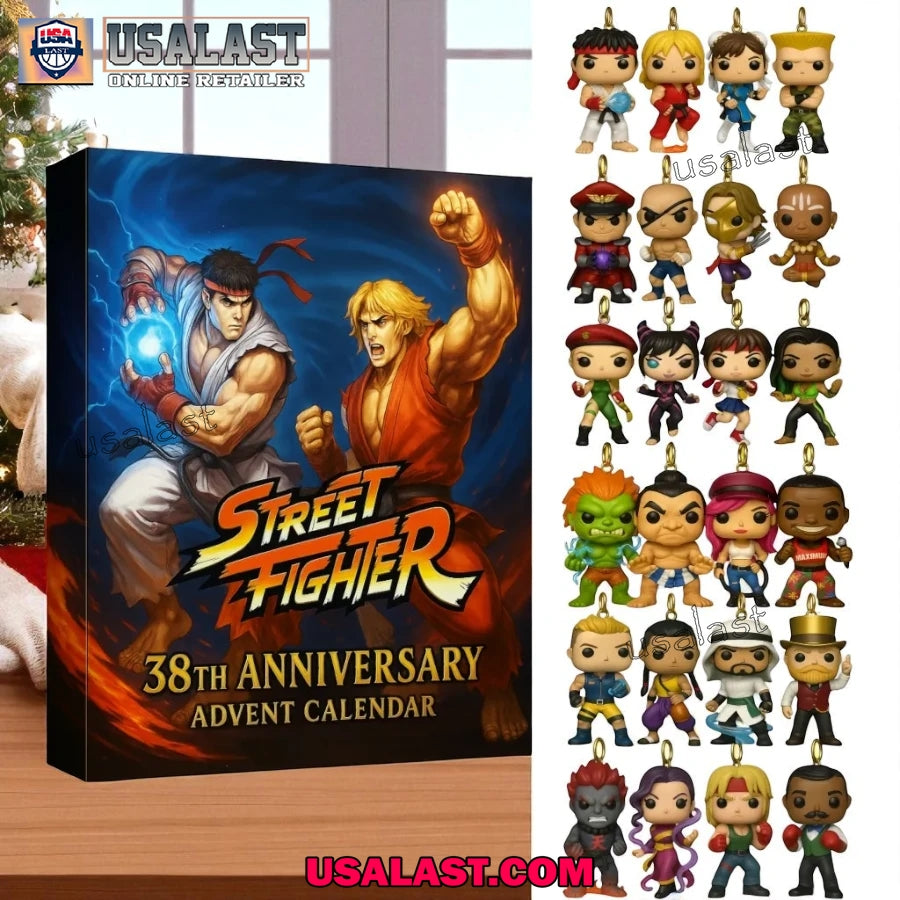 Street Fighter 38th Anniversary Advent Calendar 2025 - Adult & Kids T-Shirts, Sweatshirts & Hoodies apparel design preview 1