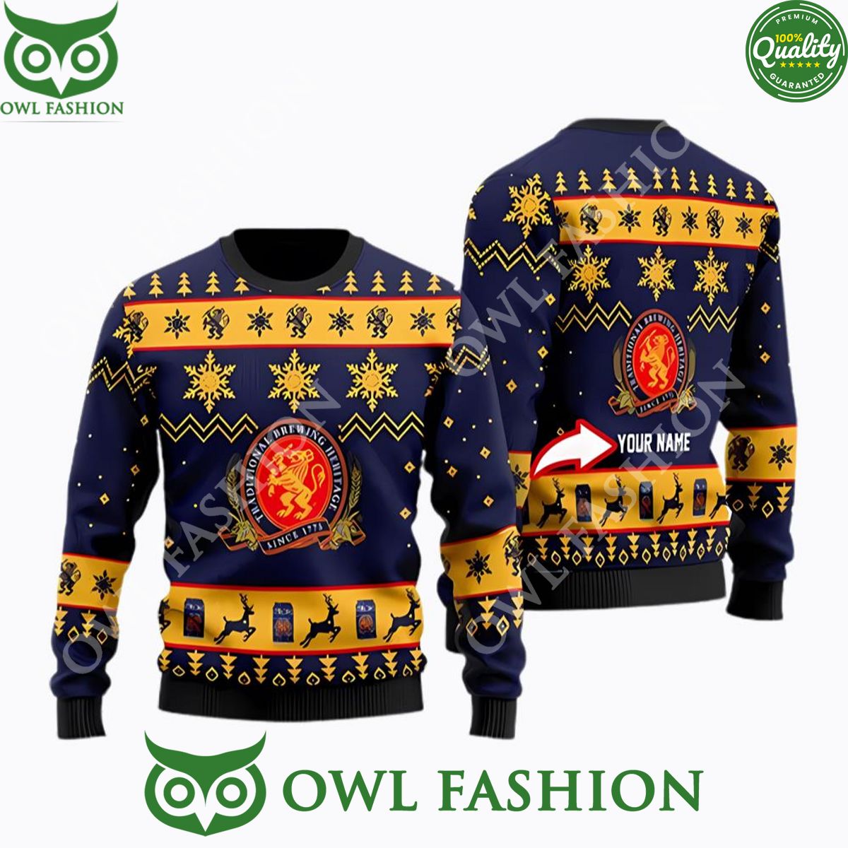 Strohs Beer Personalized Christmas Sweater Jumpers - Adult & Kids T-Shirts, Sweatshirts & Hoodies apparel design preview 1