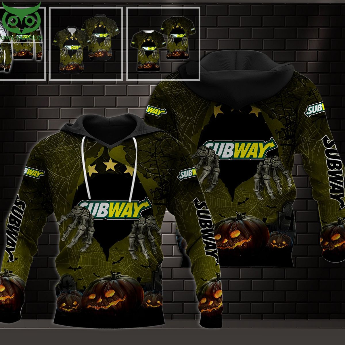 Subway Horror Halloween 3D - Adult & Kids T-Shirts, Sweatshirts & Hoodies apparel design preview 1