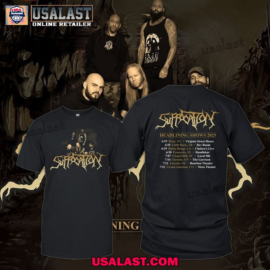 Suffocation Headlining Shows 2025 Classic - Adult & Kids T-Shirts, Sweatshirts & Hoodies apparel design preview 1