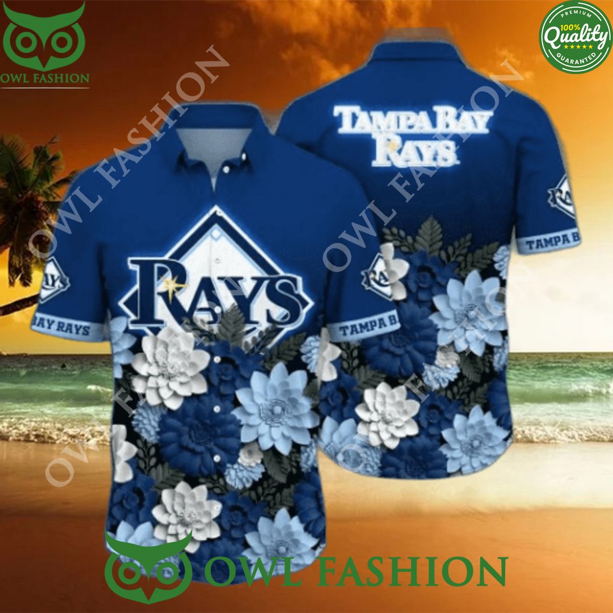 Summer Tampa Bay Rays MLB Flower Trending Hawaiian - Adult & Kids T-Shirts, Sweatshirts & Hoodies apparel design preview 1