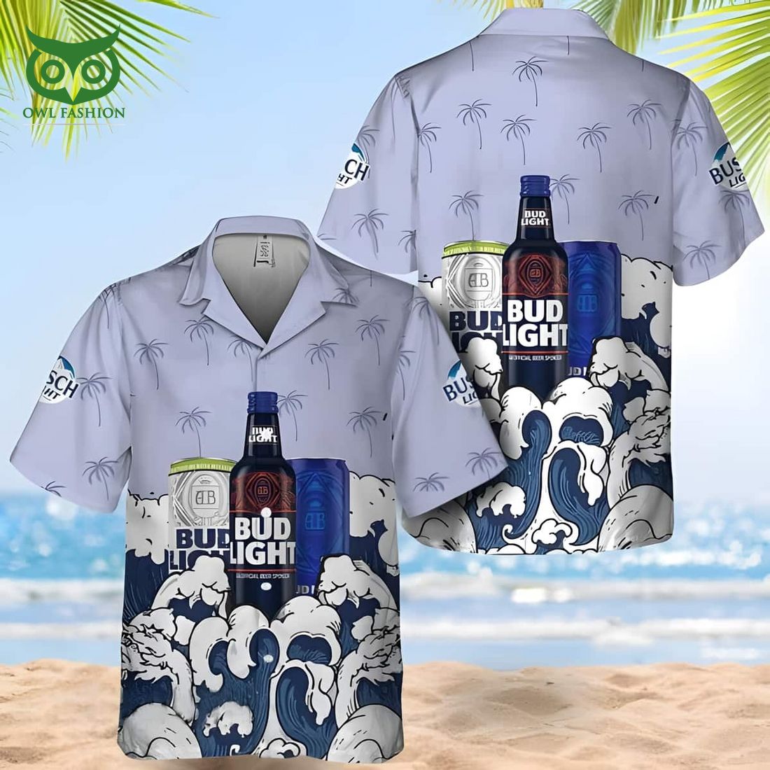 Summer Waves Bud Light Hawaiian Gift For Beach Trip - Adult & Kids T-Shirts, Sweatshirts & Hoodies apparel design preview 1
